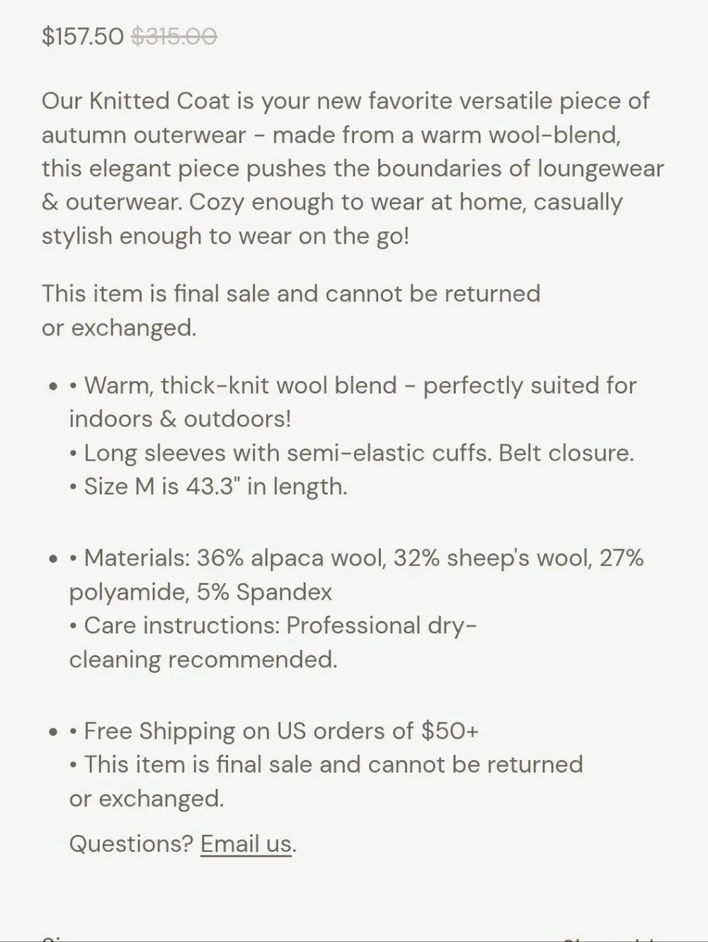 Neiwai Knitted Cardigan Coat